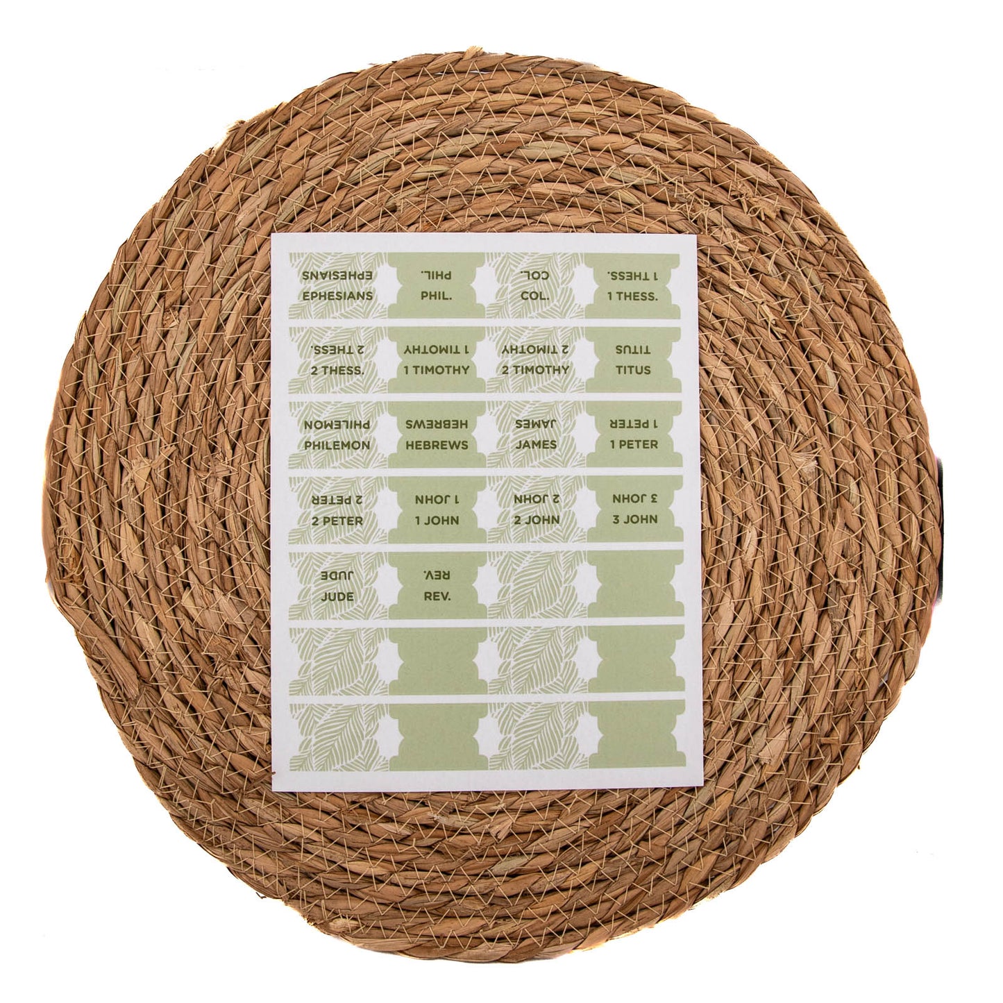 Bible Tabs - Leafy Luxe Pattern