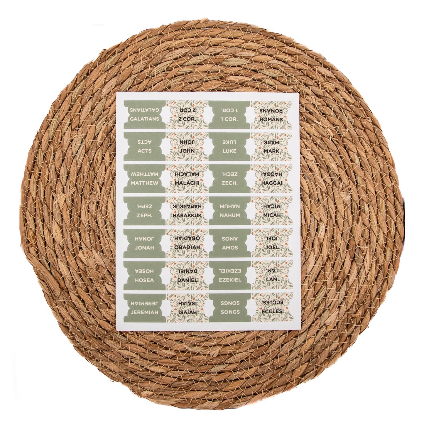 Bible Tabs - Meadow Breeze Pattern