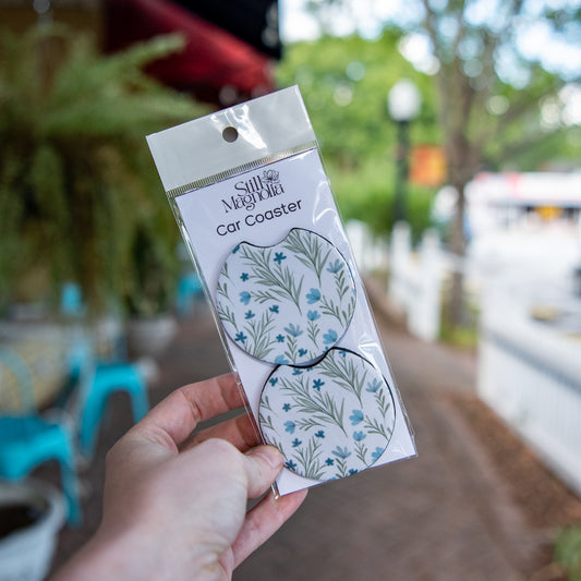 Car Coasters - Wildflower Whisper Pattern