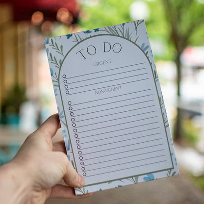 To do Notepad - Blue Floral