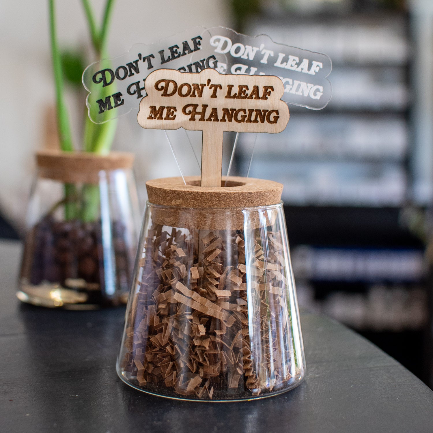 hanging plant stakes Don't Leaf Me Hanging