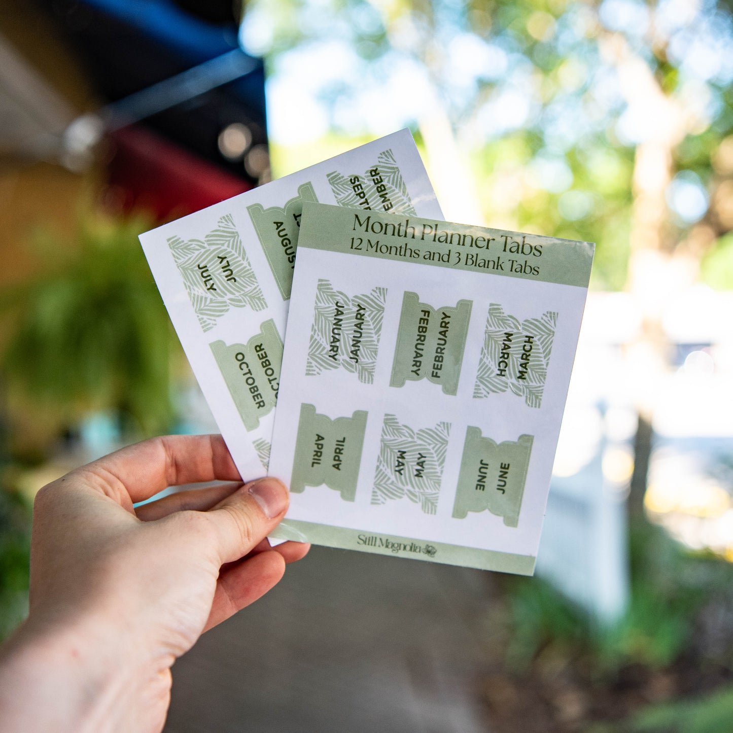 Leafy Luxe Planner Tabs - Sticker Sheet