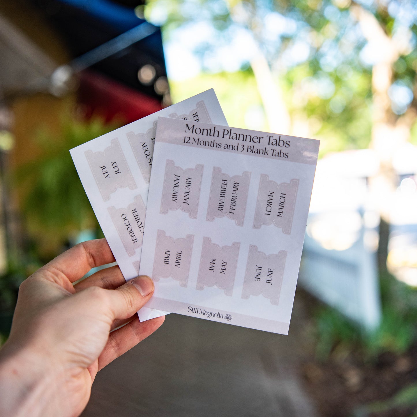 Cream Planner Tabs  - Sticker Sheet