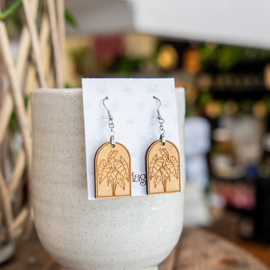 Alocasia Arched Earrings