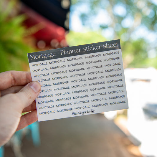 Mortgage - Planner Sticker Sheet