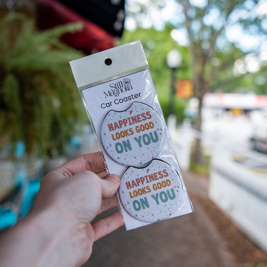 Car Coasters - Happiness Looks Good on You