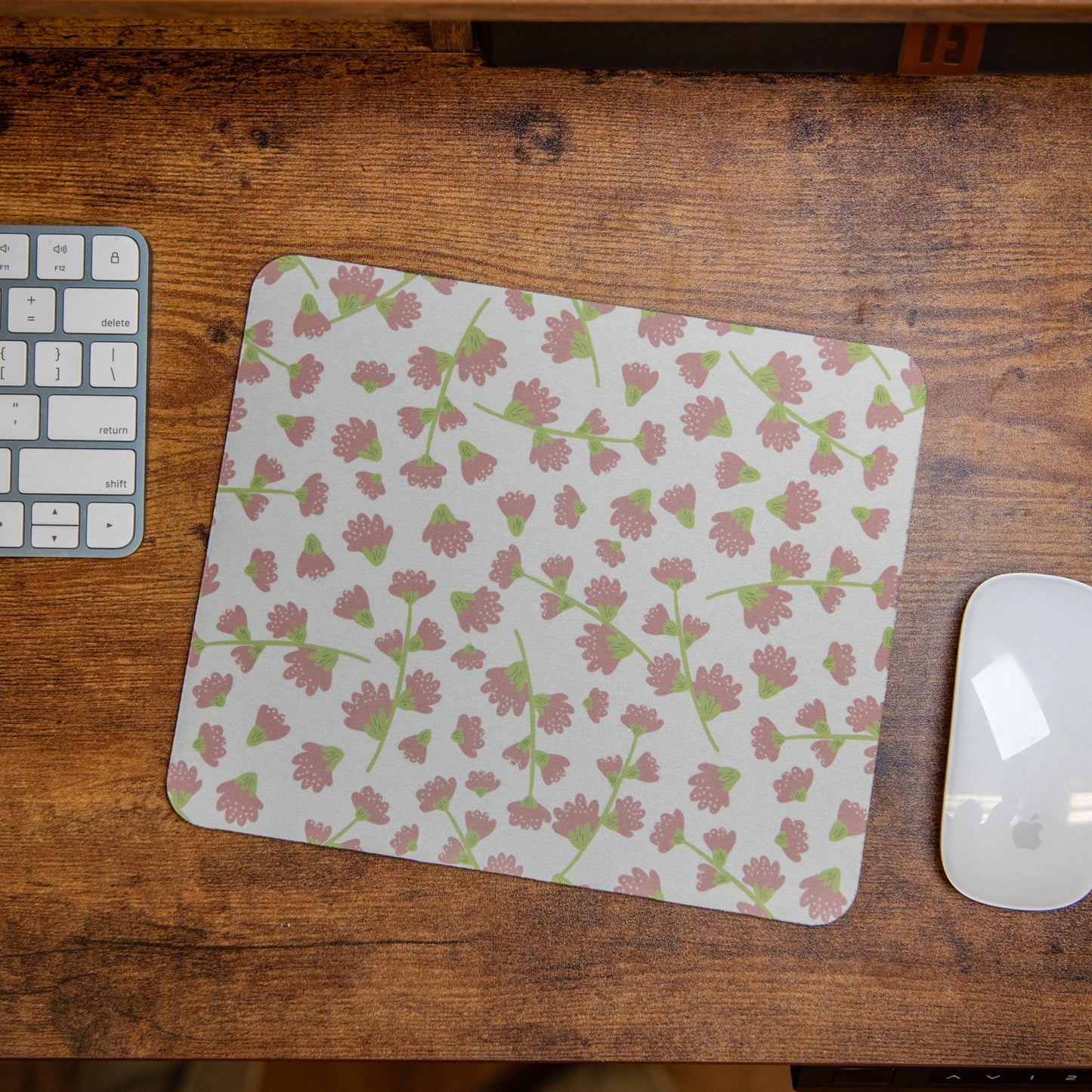 Purple Floral - Mouse Pad