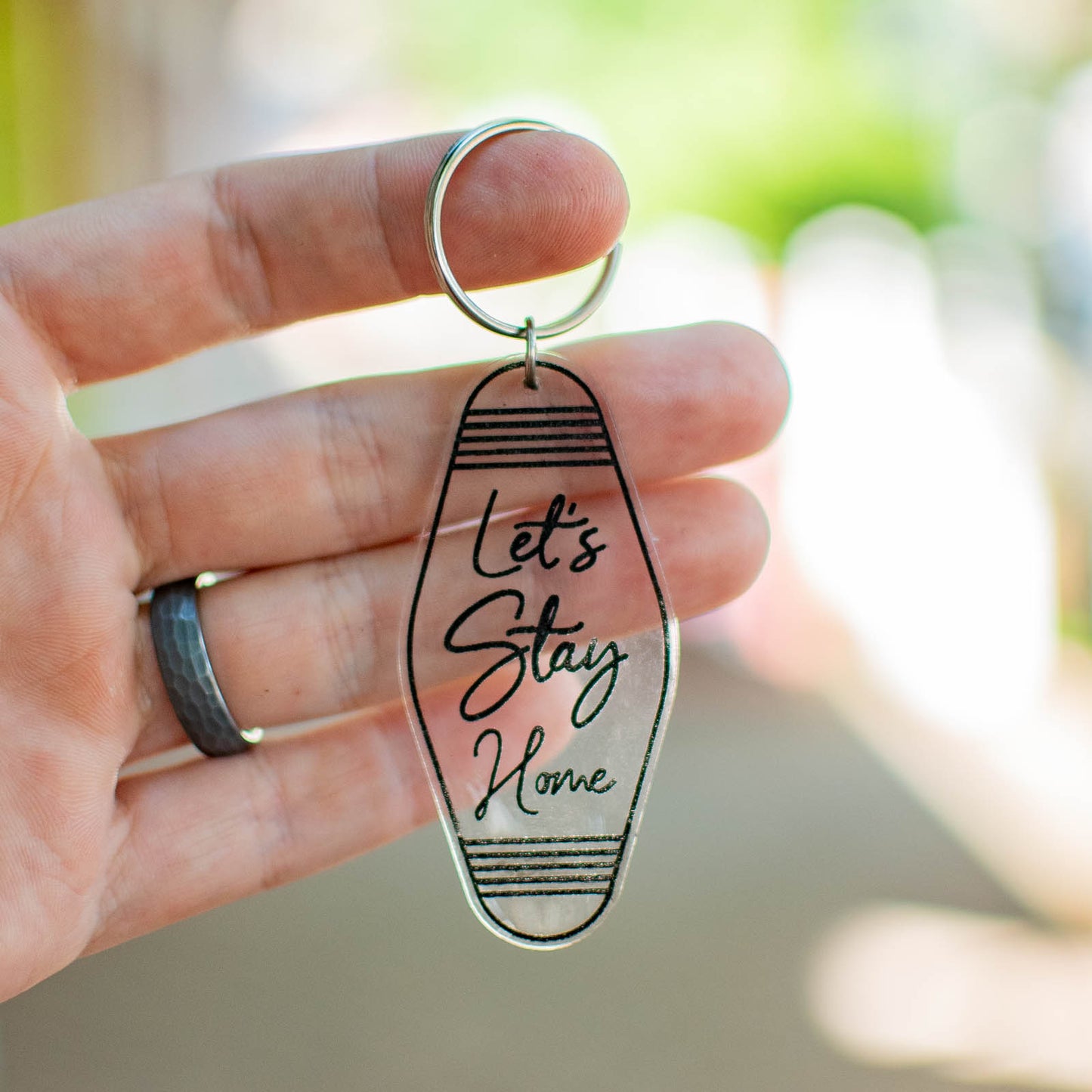 Let's Stay Home - Keychain