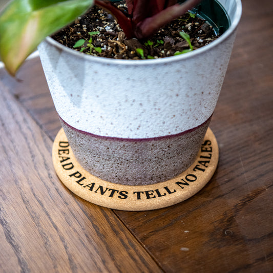 Dead Plants Tell No Tales - Plant Pot Coasters