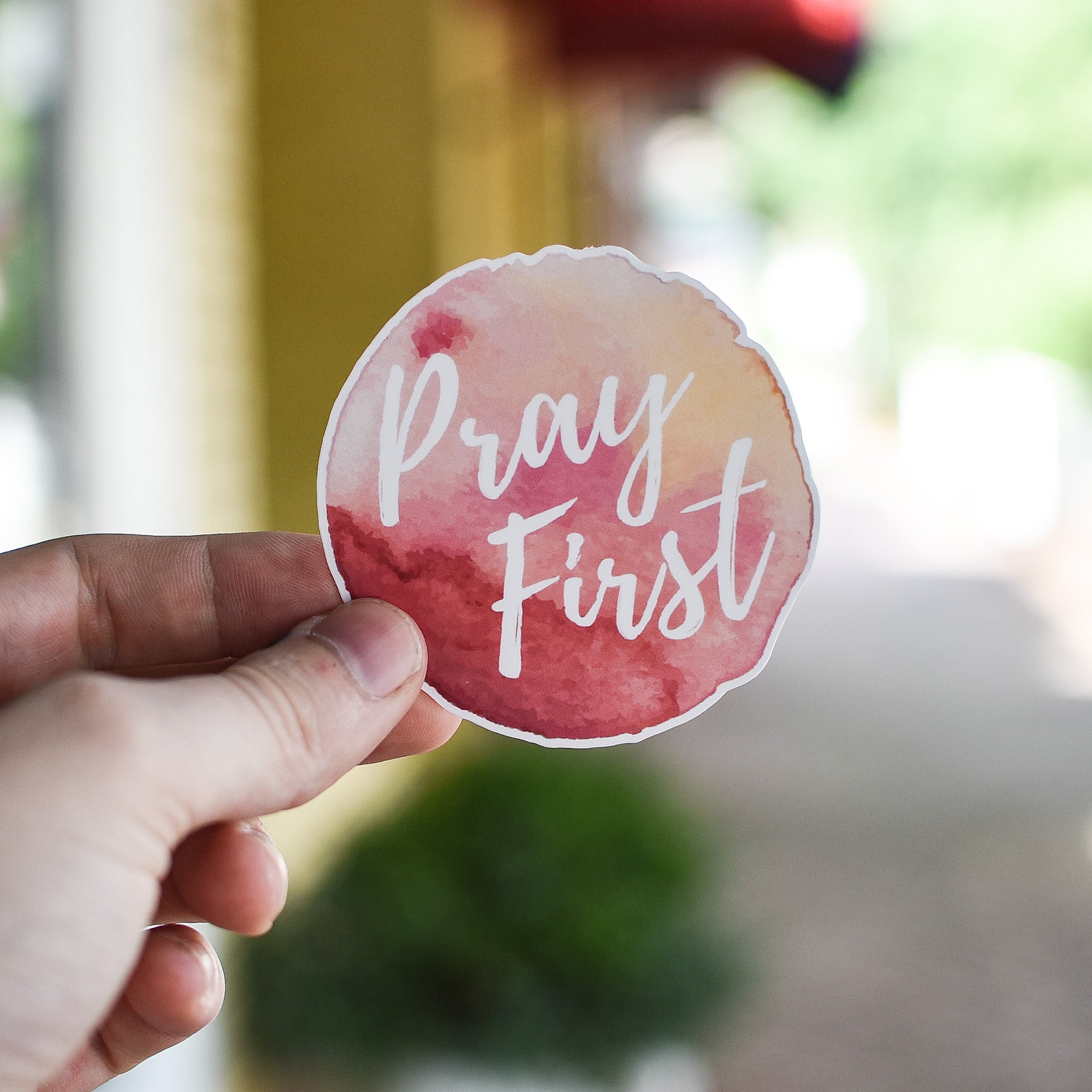 Pray First - Sticker – Still Magnolia