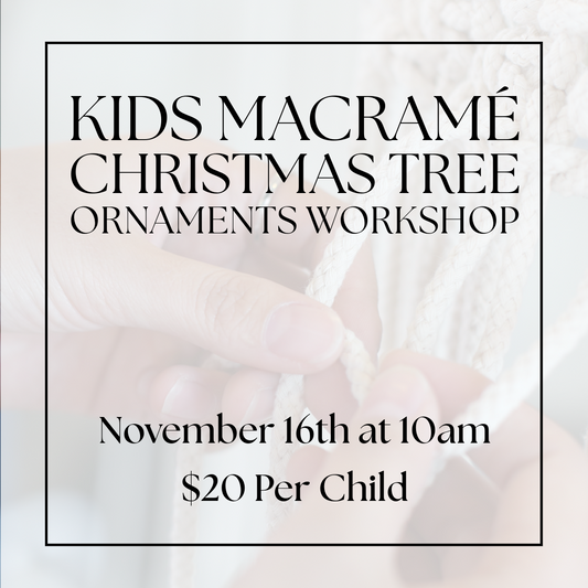 Kids Macramé Christmas Tree Ornaments Workshop