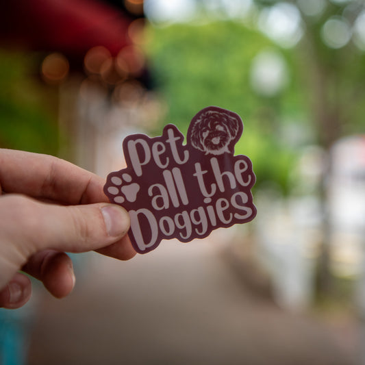 Pet the Doggies - Sticker